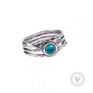 Stříbrný prsten s tyrkysem